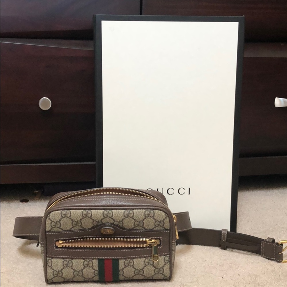 AUTHENTIC Gucci Ophidia GG Supreme Small Belt Bag